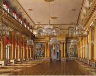 Hau Edward Petrovich Interiors of the Winter Palace. The Armorial Hall - Hermitage